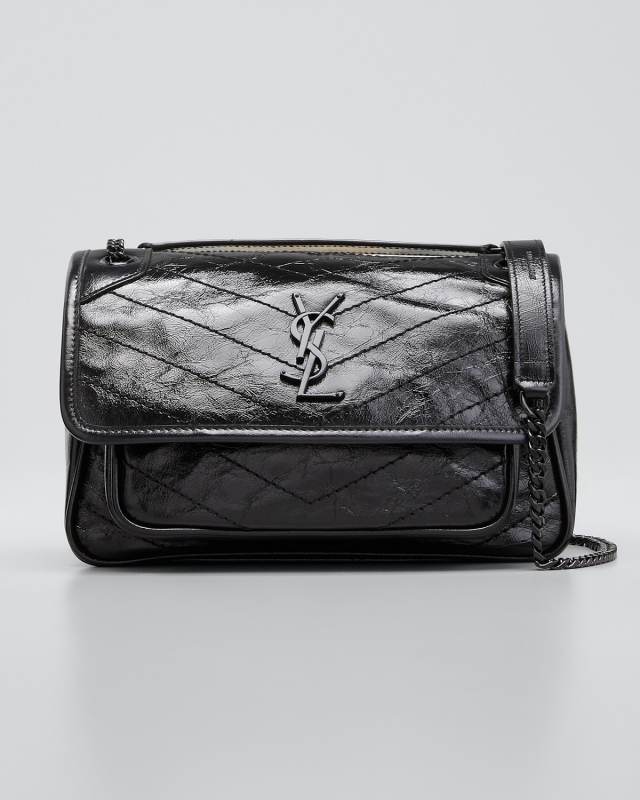 Niki YSL Monogram Quilted Chain Shoulder Bag